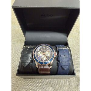 Aldo Blue Dial Two Tone Multi Strap For Men